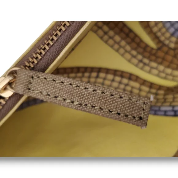 INOUI EDITIONS Mosaic Octopus Yellow Cosmetic Pouch Clutch - Picture 7 of 12